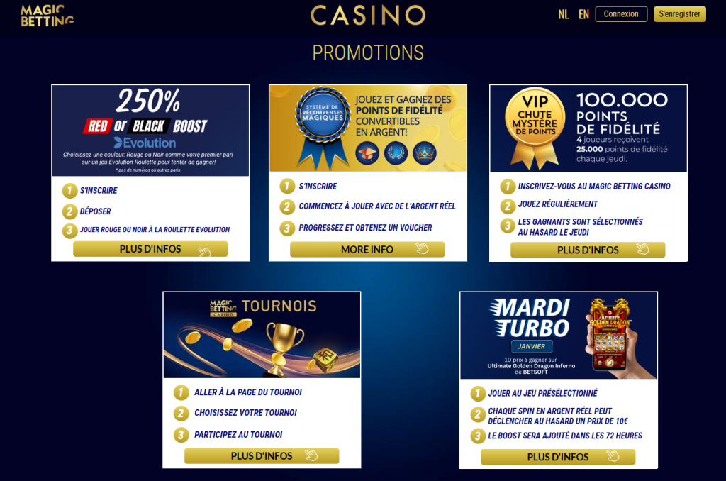 Magic Betting Casino promotions