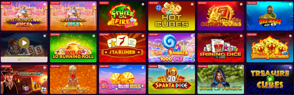 les jeux de casinos sur Madison 