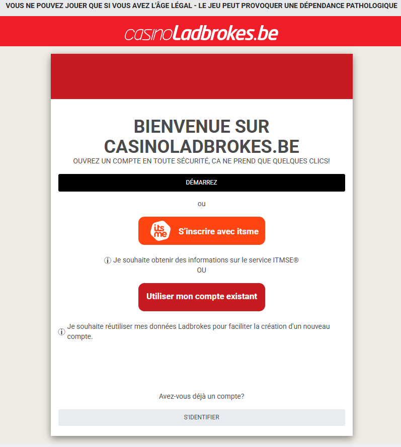 Casino Ladbrokes comment s'inscrire