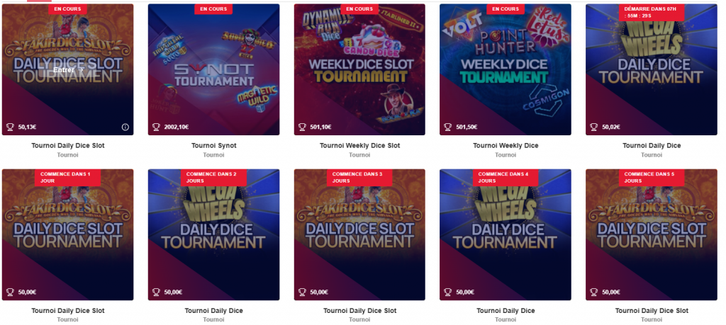 Bingoal casino tournois