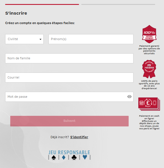 S'inscrire sur Betcenter comment s'inscrire sur betcenter