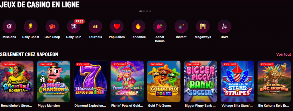 les jeux napoleon casino